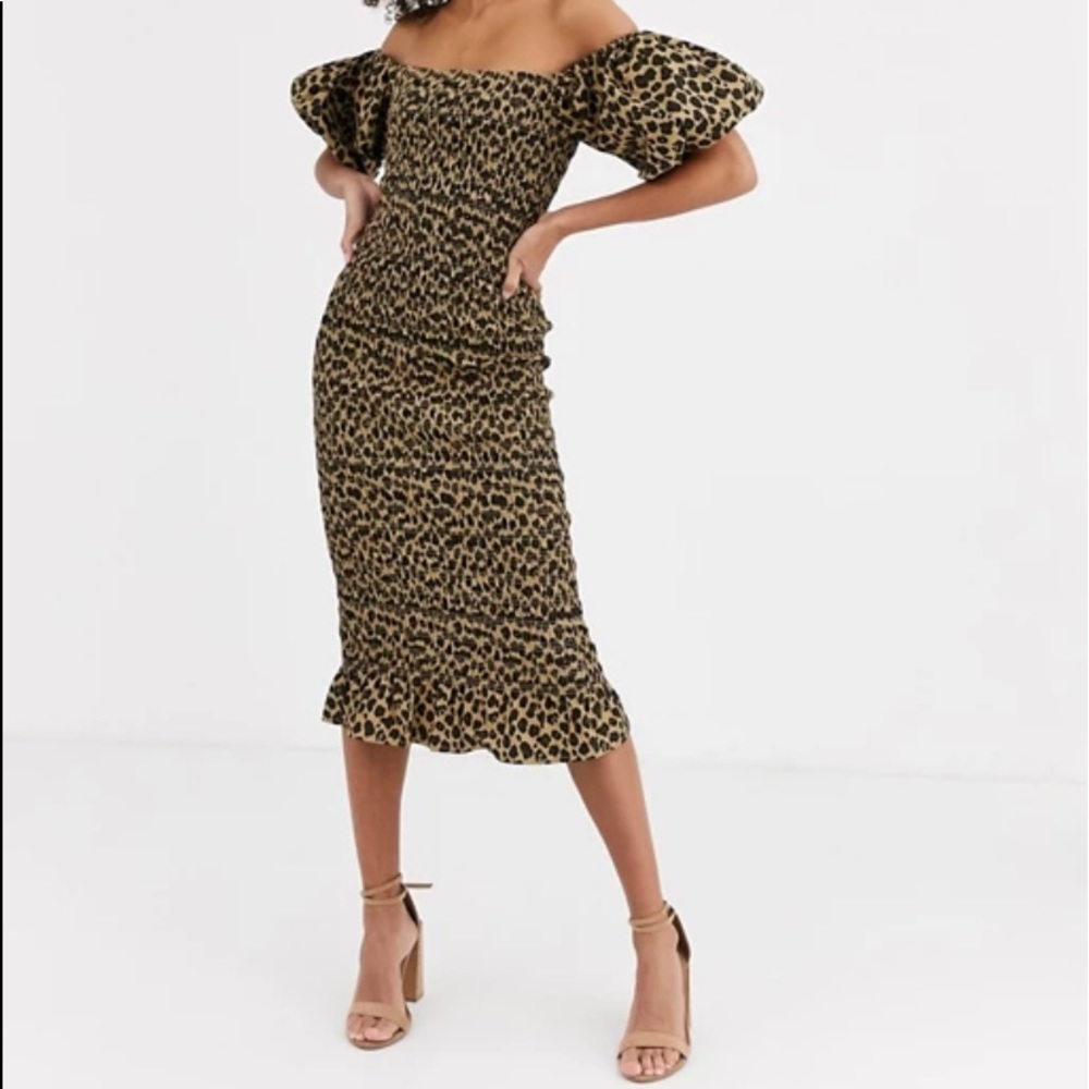 Never Fully Dressed Leopard Midi Dress